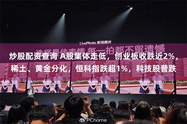 炒股配资查询 A股集体走低，创业板收跌近2%，稀土、黄金分化，恒科指跌超1%，科技股普跌