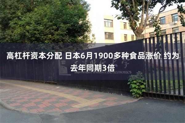 高杠杆资本分配 日本6月1900多种食品涨价 约为去年同期3倍