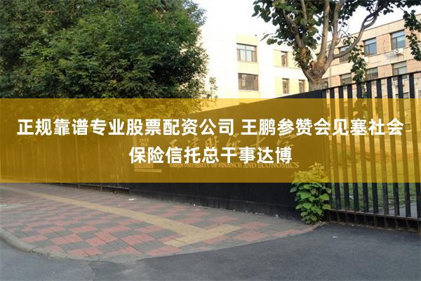 正规靠谱专业股票配资公司 王鹏参赞会见塞社会保险信托总干事达博