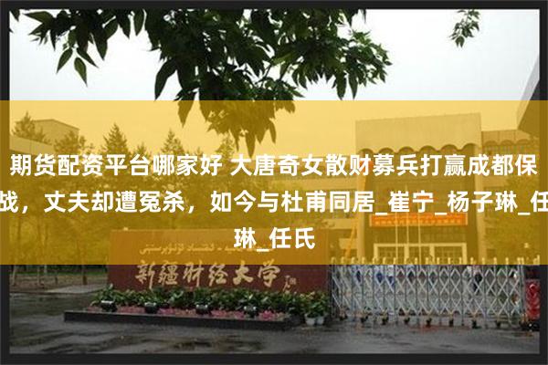 期货配资平台哪家好 大唐奇女散财募兵打赢成都保卫战，丈夫却遭冤杀，如今与杜甫同居_崔宁_杨子琳_任氏