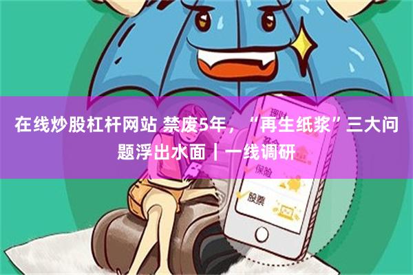 在线炒股杠杆网站 禁废5年，“再生纸浆”三大问题浮出水面｜一线调研