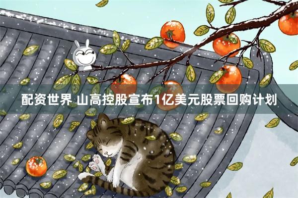 配资世界 山高控股宣布1亿美元股票回购计划